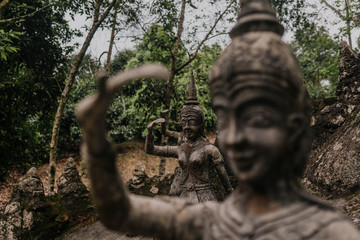 buddha statue in the woods