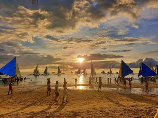 Sunset on Boracay Beach, Philippines