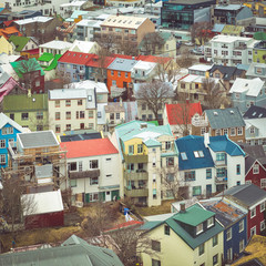 Aerial view of Reykjavik