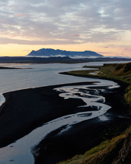 rivers meet sea iceland