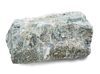 Granite stone, rock isolated on white background, with clipping path