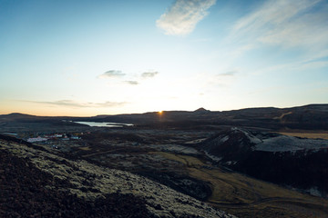Obraz premium Iceland sunset sun star