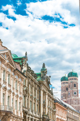 Fototapeta premium MUNICH, GERMANY- June 25, 2018: Street view of downtown Munich, Germany.
