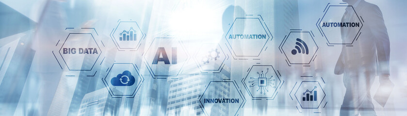 Artificial intelligence Big Data Automation Innovation universal background.