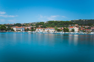 Fototapeta na wymiar Picturesque coastal view of Rab town on Rab island in Croatia