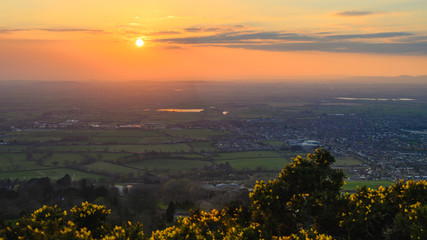 Sunset over the Severn valley
