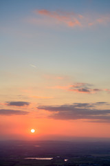 Naklejka na ściany i meble Sunset over the Severn valley