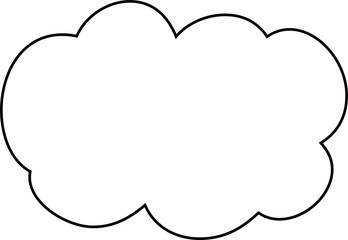 Cute Cartoon clouds outline