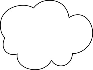 Cute Cartoon clouds outline