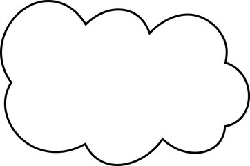 Cute Cartoon clouds outline