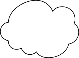Cute Cartoon clouds outline