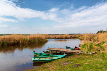 Rzeka Narew. Narwiański Park Narodowy, Podlasie, Polska © podlaski49