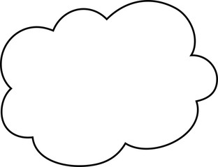Cute Cartoon clouds outline