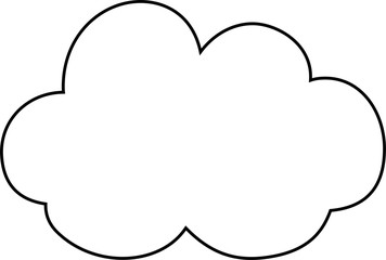 Cute Cartoon clouds outline