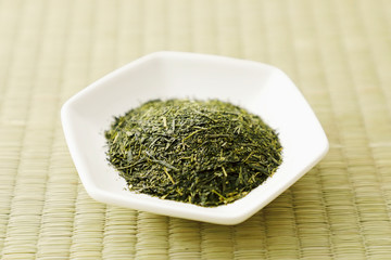 Fototapeta na wymiar 緑茶　茶葉　Japanese green tea