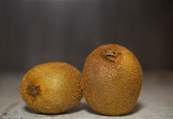 Two kiwi on the plate