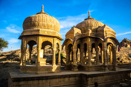 Sunset view at Bara bagh Jaisalmer, Rajasthan India
