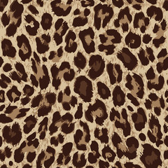Fototapeta na wymiar Vector seamless pattern. Leopard skin texture