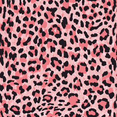 Vector seamless pattern. Leopard skin texture