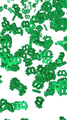 Digital currency symbol Bitcoin on a white background. Fall of bitcoin. crypto currency graph on virtual screen. Business, Finance and technology concept. 3D illustration