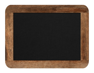 Brown wood frame or blackboard isolated on white background. Object with clipping path