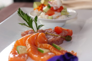 salad with salmon
