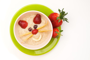 Cooking delicious, healthy and creative food for children. Step by step photo instruction. Step 4. Copyspace.