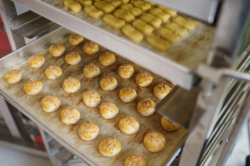 pineapple cake or nastar on a tray. homemade bakery