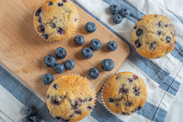 home made sweet blueberry muffin on a table