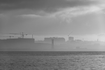 Fog over the River Mersey
