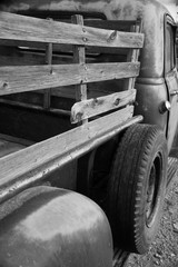 Old truck bed with railing