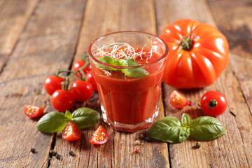 gazpacho tomato with basil- cold soup