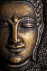 Fototapeta na wymiar Head of Buddha image used as amulets of Buddhism religion.