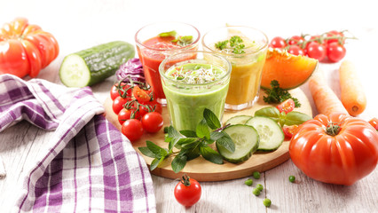 cold soup- gazpacho or vegetable smoothie