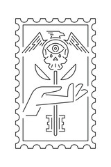 Obraz premium Key to Liberty black on white