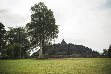 Vue d'ensemble paysage Temple à Yogjakarta en Indonésie
