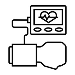 Blood pressure measuring icon vector