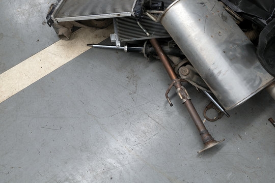 closeup car parts. top view automobile, automotive, business, change, dealer, engine, equipment, exident, fix, 