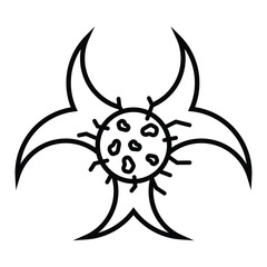 Vector danger virus flat icon