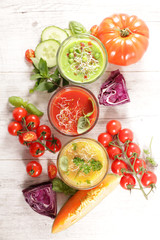 cold soup- gazpacho or vegetable smoothie and ingredient