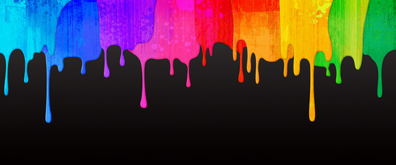 colorful paint drops, rainbow colors, for background