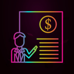 Corporate and business, business man, manager, money, report nolan icon. Simple thin line, outline vector of Corporate and business icons for ui and ux, website or mobile application