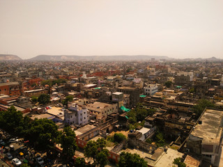 aerial view of jaipur rajasthan india
