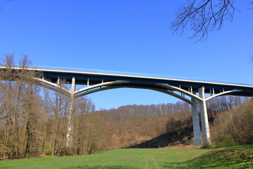 Highway Bridge over the Lockwitztal valley near Dresden, Germany, Europe