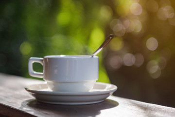 Morning coffee at the viewpoint