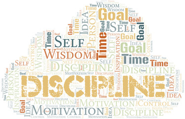 Fototapeta premium Discipline word cloud collage made with text only.