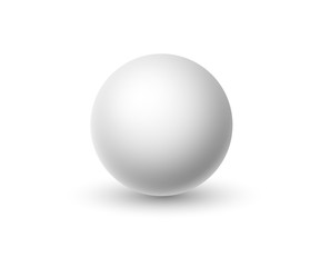 White sphere isolated on white background. Vector illustration