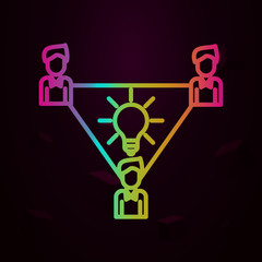 Corporate and business, team, teamwork nolan icon. Simple thin line, outline vector of Corporate and business icons for ui and ux, website or mobile application