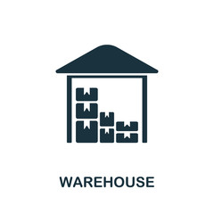 Warehouse icon from industrial collection. Simple line Warehouse icon for templates, web design and infographics