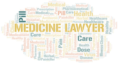 Fototapeta premium Medicine Lawyer word cloud collage made with text only.